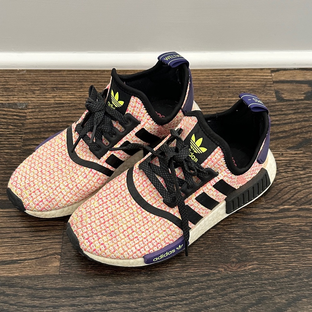 Adidas Neon and Black Sneakers